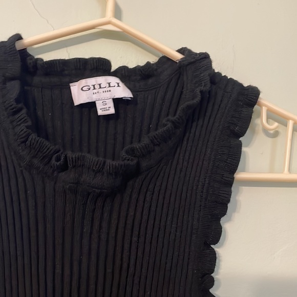 Gilli Black Ruffle Tank Top - Picture 3 of 4